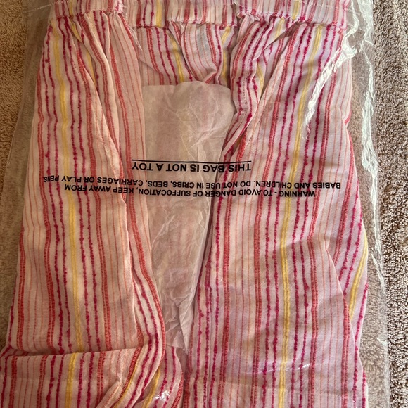 NWT Michael Stars Sienna stripe shorts magenta multi color textured size Large - Picture 4 of 4